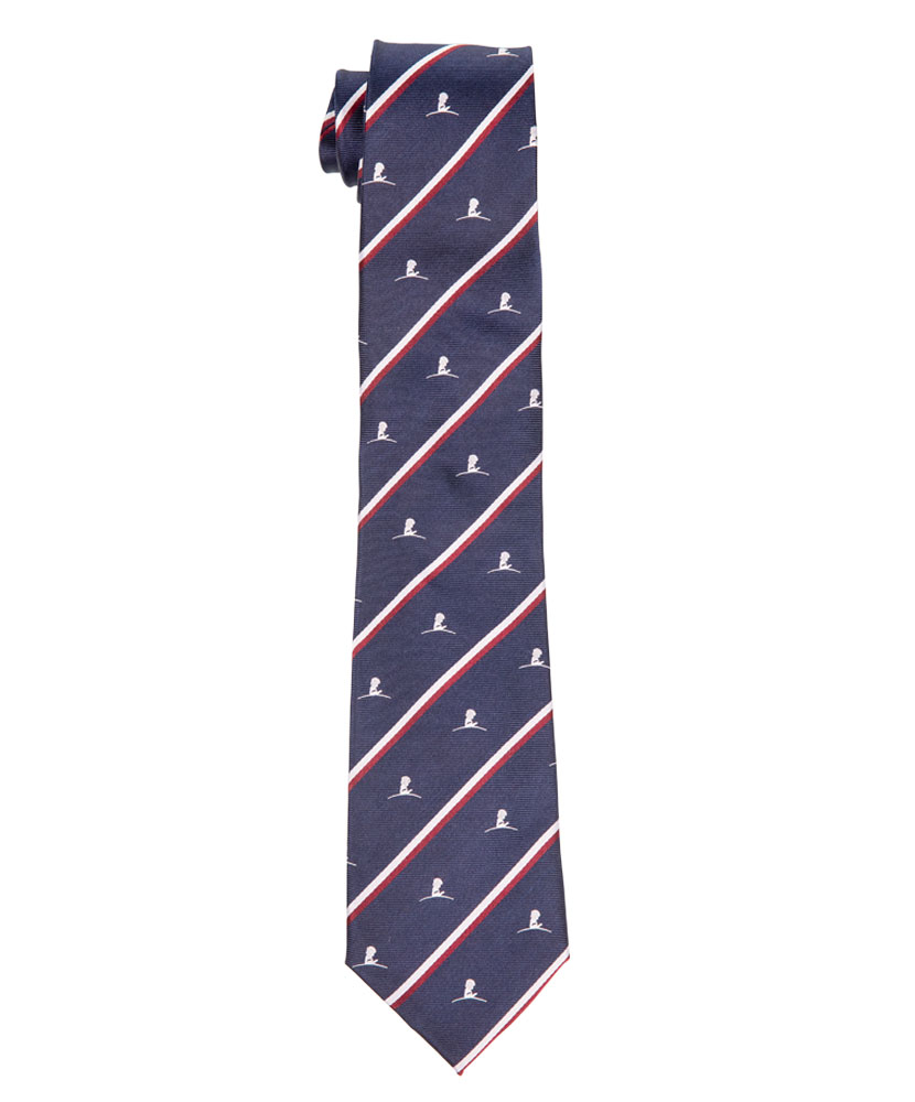 Double Stripe and Logo Tie